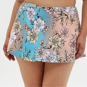 Torrid high waist floral swim skirt skater size 4